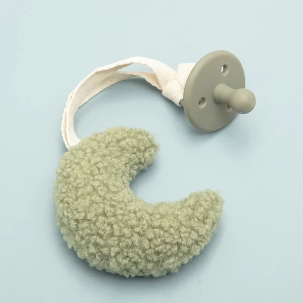 Baby Pacifier Clip Sherpa Star Moon Infant Newborn Pacifier Chain Silicone Nipple Soother Dummy Holder BPA Free Baby Accessory - Image 4