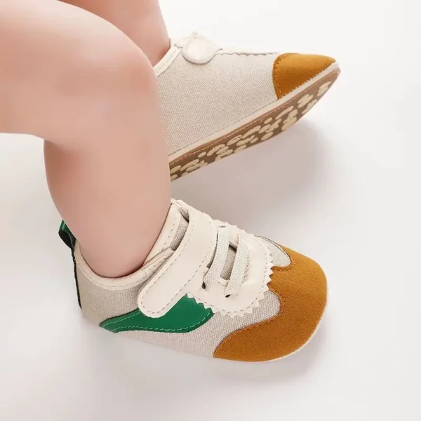Newborns Baby Sports Shoes Striped Baby Casual Shoes Anti Slip Shoes for Centenarians Boys and Girls Aged 0-18 Months - Image 2
