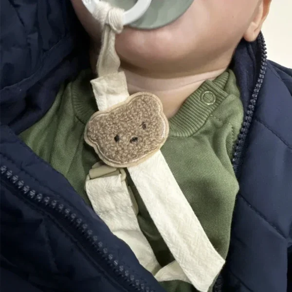 Cute Bear Baby Pacifier Chain Clips Holders Anti-drop Chain Cartoon Teething Clips Teether Toy Soother Pacifier Strap - Image 6