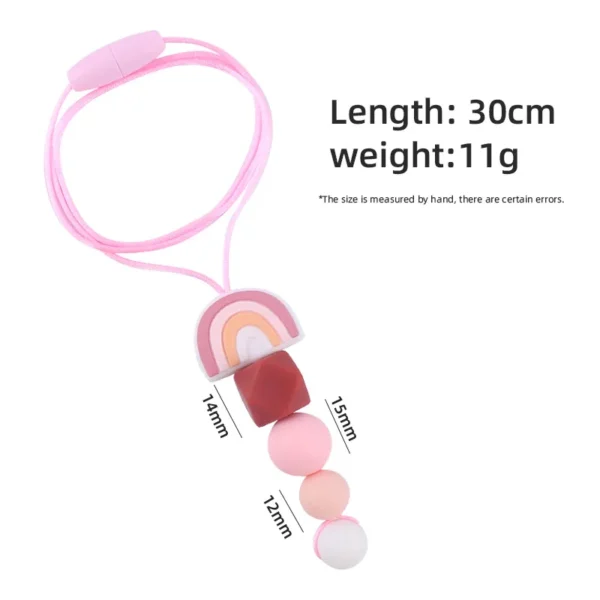 Baby Teether Food Grade Silicone Beads Nursing Mom Necklace Baby Gift BPA Free baby gum chewing pendant Accessories Toys - Image 5