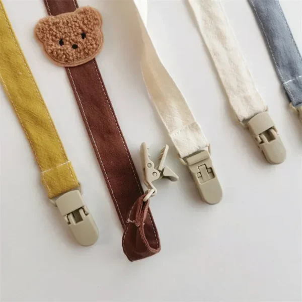Cute Bear Baby Pacifier Chain Clips Holders Anti-drop Chain Cartoon Teething Clips Teether Toy Soother Pacifier Strap - Image 4