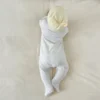 Newborn Baby Long Sleeved Solid Color Long Crawling Jumpsuit Spring Autumn Cotton Footed Infant Boys Rompers 0-1Y Boys Bodysuit - Image 3
